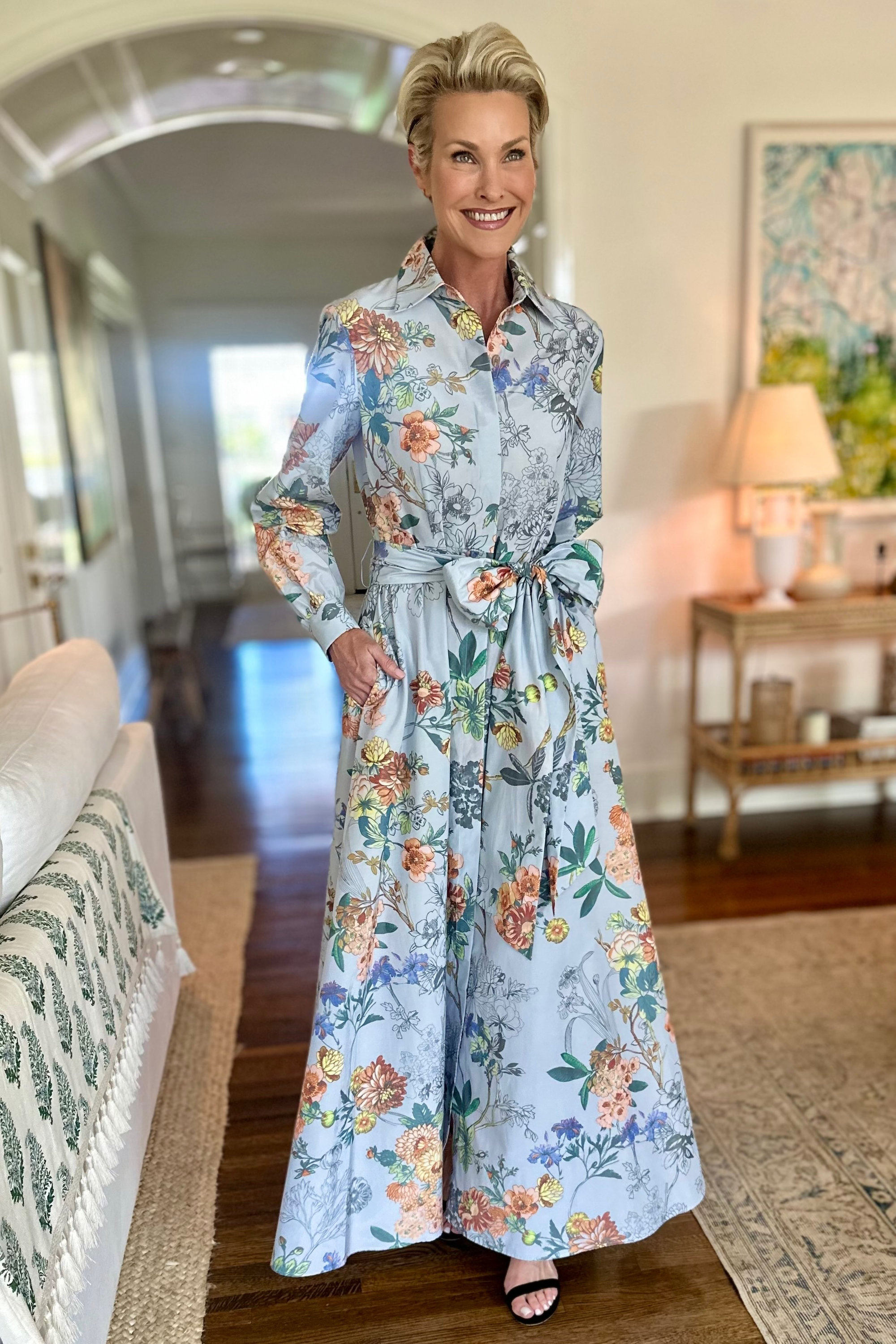 Mirto Floral Print Shirt Dress