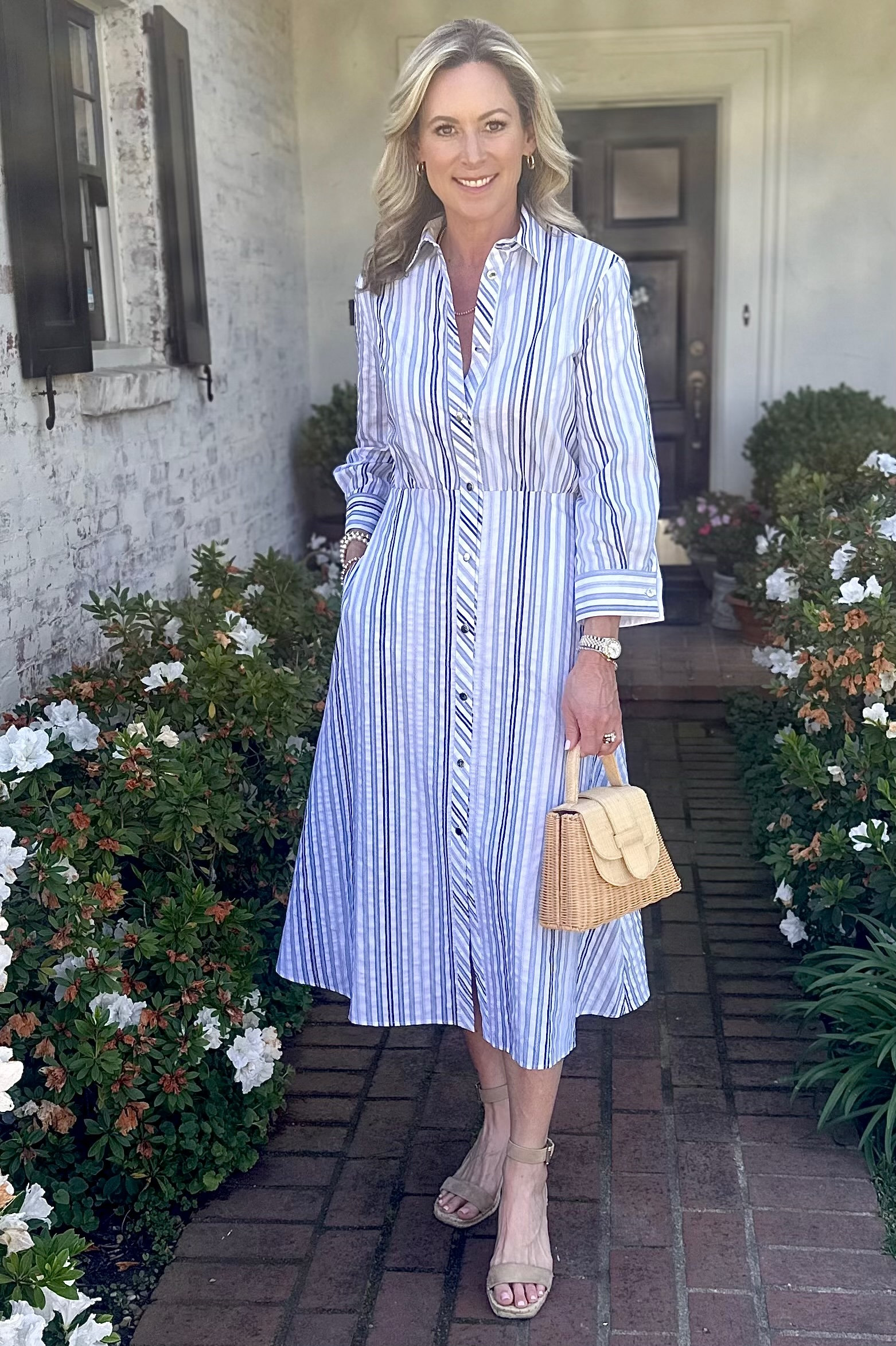 Purotatto Striped Shirt Dress